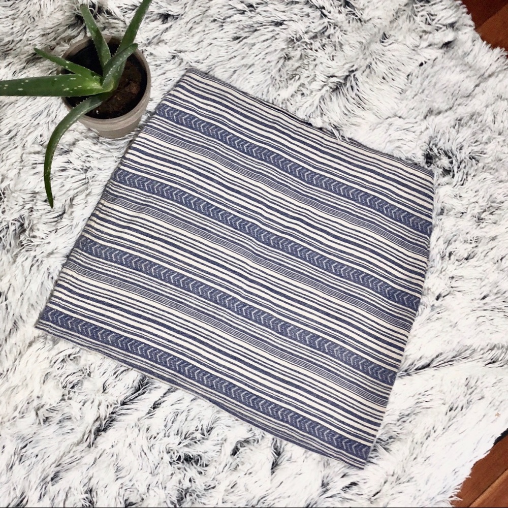 Gap Patterned Striped Cotton Chambray Mini Skirt 4 - image 3